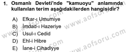Türkiye Cumhuriyeti Siyasî Tarihi Dersi 2017 - 2018 Yılı (Final) Dönem Sonu Sınav Soruları 1. Soru