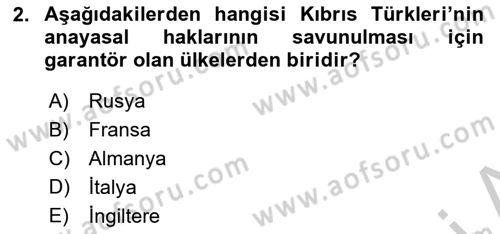 Türkiye Cumhuriyeti Siyasî Tarihi Dersi 2018 - 2019 Yılı Yaz Okulu Sınav Soruları 2. Soru