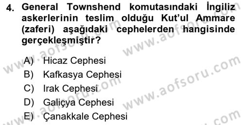 Türkiye Cumhuriyeti Siyasî Tarihi Dersi 2018 - 2019 Yılı Yaz Okulu Sınav Soruları 4. Soru