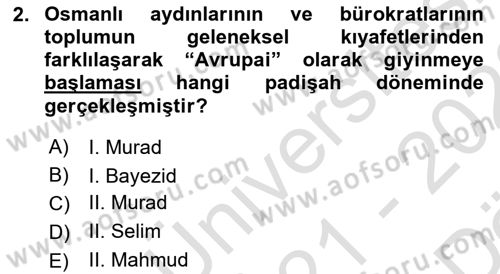 Türkiye Cumhuriyeti Siyasî Tarihi Dersi 2021 - 2022 Yılı (Vize) Ara Sınav Soruları 2. Soru