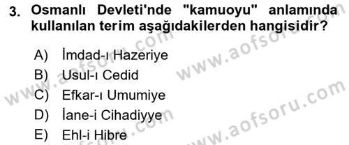 Türkiye Cumhuriyeti Siyasî Tarihi Dersi 2021 - 2022 Yılı (Vize) Ara Sınav Soruları 3. Soru