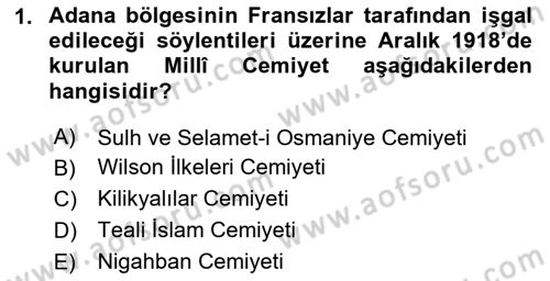 Türkiye Cumhuriyeti Siyasî Tarihi Dersi 2023 - 2024 Yılı (Vize) Ara Sınav Soruları 1. Soru