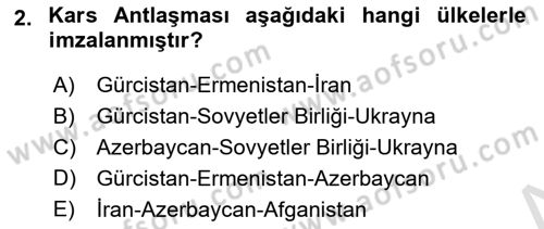 Türkiye Cumhuriyeti Siyasî Tarihi Dersi 2023 - 2024 Yılı (Vize) Ara Sınav Soruları 2. Soru