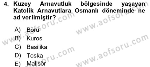 Osmanlı Tarihi (1876–1918) Dersi 2016 - 2017 Yılı (Final) Dönem Sonu Sınav Soruları 4. Soru