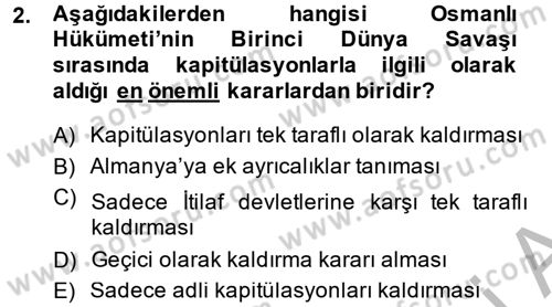 Türkiye Cumhuriyeti İktisat Tarihi Dersi 2013 - 2014 Yılı (Vize) Ara Sınav Soruları 2. Soru