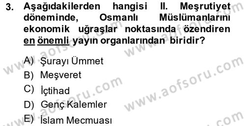 Türkiye Cumhuriyeti İktisat Tarihi Dersi 2014 - 2015 Yılı (Vize) Ara Sınav Soruları 3. Soru
