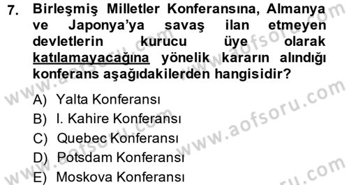 Türkiye Cumhuriyeti İktisat Tarihi Dersi 2014 - 2015 Yılı (Final) Dönem Sonu Sınav Soruları 7. Soru