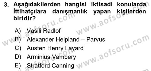 Türkiye Cumhuriyeti İktisat Tarihi Dersi 2018 - 2019 Yılı (Vize) Ara Sınav Soruları 3. Soru