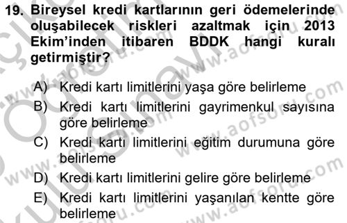 Türkiye Cumhuriyeti İktisat Tarihi Dersi 2018 - 2019 Yılı Yaz Okulu Sınav Soruları 19. Soru