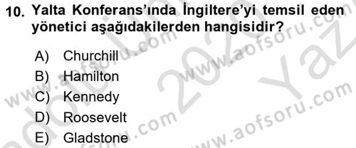 Türkiye Cumhuriyeti İktisat Tarihi Dersi 2020 - 2021 Yılı Yaz Okulu Sınav Soruları 10. Soru
