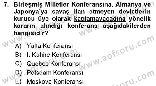 Türkiye Cumhuriyeti İktisat Tarihi Dersi 2021 - 2022 Yılı Yaz Okulu Sınav Soruları 7. Soru