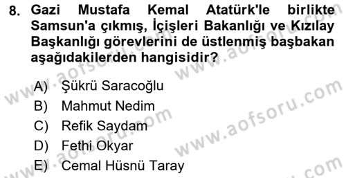 Türkiye Cumhuriyeti İktisat Tarihi Dersi 2021 - 2022 Yılı Yaz Okulu Sınav Soruları 8. Soru