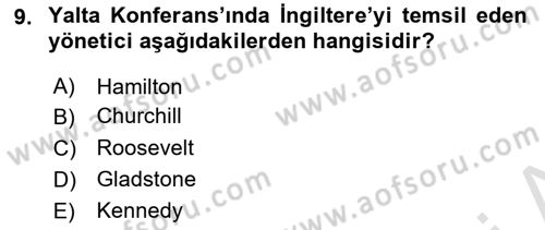 Türkiye Cumhuriyeti İktisat Tarihi Dersi 2021 - 2022 Yılı Yaz Okulu Sınav Soruları 9. Soru