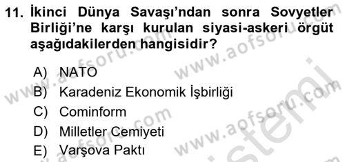 Türkiye Cumhuriyeti İktisat Tarihi Dersi 2022 - 2023 Yılı Yaz Okulu Sınav Soruları 11. Soru