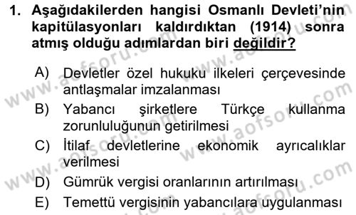 Türkiye Cumhuriyeti İktisat Tarihi Dersi 2023 - 2024 Yılı (Final) Dönem Sonu Sınav Soruları 1. Soru