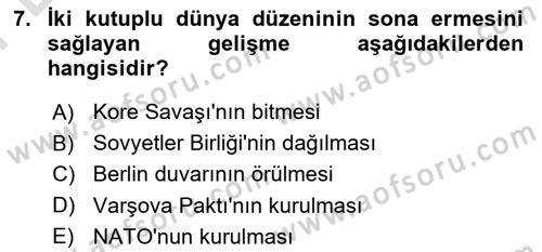 Türkiye Cumhuriyeti İktisat Tarihi Dersi 2023 - 2024 Yılı (Final) Dönem Sonu Sınav Soruları 7. Soru
