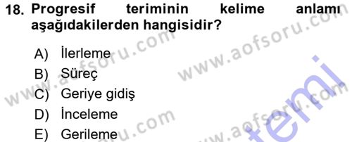 Tarihi Coğrafya Dersi 2015 - 2016 Yılı (Final) Dönem Sonu Sınav Soruları 18. Soru