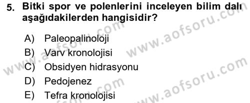 Tarihi Coğrafya Dersi 2016 - 2017 Yılı (Final) Dönem Sonu Sınav Soruları 5. Soru