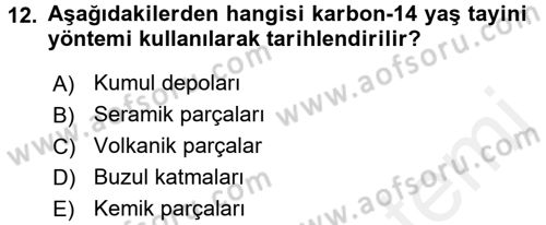 Tarihi Coğrafya Dersi 2017 - 2018 Yılı 3 Ders Sınav Soruları 12. Soru