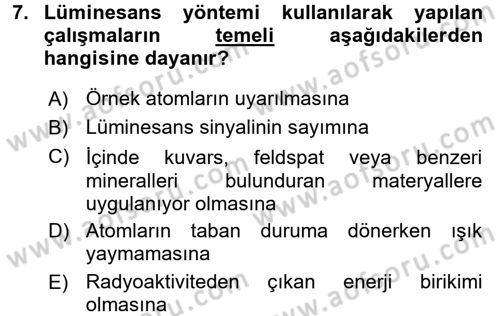 Tarihi Coğrafya Dersi 2017 - 2018 Yılı 3 Ders Sınav Soruları 7. Soru