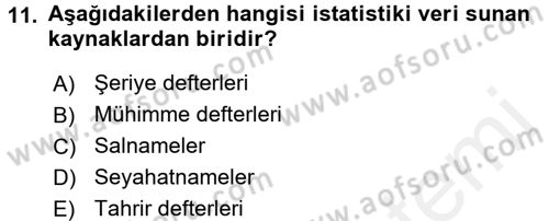 Tarihi Coğrafya Dersi 2017 - 2018 Yılı (Final) Dönem Sonu Sınav Soruları 11. Soru