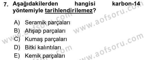 Tarihi Coğrafya Dersi 2017 - 2018 Yılı (Final) Dönem Sonu Sınav Soruları 7. Soru