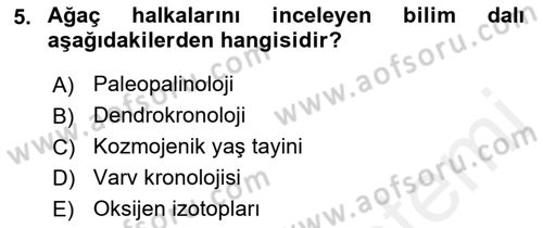 Tarihi Coğrafya Dersi 2018 - 2019 Yılı (Final) Dönem Sonu Sınav Soruları 5. Soru