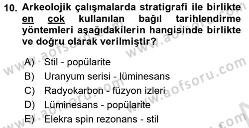 Tarihi Coğrafya Dersi 2019 - 2020 Yılı (Final) Dönem Sonu Sınav Soruları 10. Soru