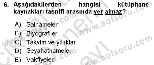 Tarihi Coğrafya Dersi 2019 - 2020 Yılı (Final) Dönem Sonu Sınav Soruları 6. Soru