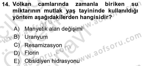Tarihi Coğrafya Dersi 2021 - 2022 Yılı Yaz Okulu Sınav Soruları 14. Soru