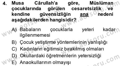 XIX. Yüzyıl Türk Dünyası Dersi 2014 - 2015 Yılı (Final) Dönem Sonu Sınav Soruları 4. Soru