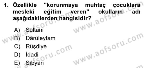 Osmanlı Devleti Yenileşme Hareketleri (1876-1918) Dersi 2024 - 2025 Yılı (Final) Dönem Sonu Sınav Soruları 1. Soru