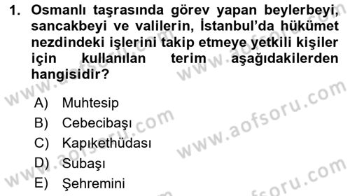 Osmanlı Devleti Yenileşme Hareketleri (1876-1918) Dersi 2025 - 2026 Yılı (Final) Dönem Sonu Sınav Soruları 1. Soru