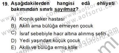 Hukuk Tarihi Dersi 2014 - 2015 Yılı (Vize) Ara Sınav Soruları 19. Soru