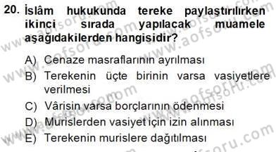 Hukuk Tarihi Dersi 2014 - 2015 Yılı (Vize) Ara Sınav Soruları 20. Soru