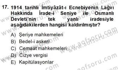 Hukuk Tarihi Dersi 2014 - 2015 Yılı (Final) Dönem Sonu Sınav Soruları 17. Soru