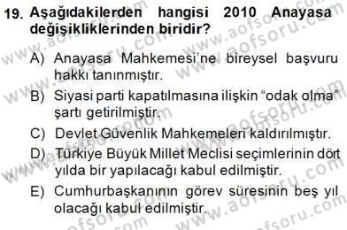 Hukuk Tarihi Dersi 2014 - 2015 Yılı (Final) Dönem Sonu Sınav Soruları 19. Soru