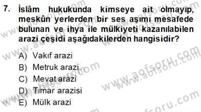 Hukuk Tarihi Dersi 2014 - 2015 Yılı (Final) Dönem Sonu Sınav Soruları 7. Soru