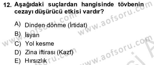 Hukuk Tarihi Dersi 2014 - 2015 Yılı Tek Ders Sınav Soruları 12. Soru