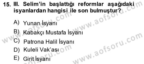 Hukuk Tarihi Dersi 2014 - 2015 Yılı Tek Ders Sınav Soruları 15. Soru