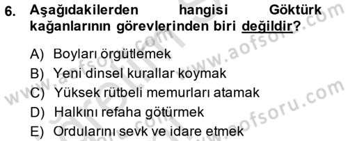 Hukuk Tarihi Dersi 2014 - 2015 Yılı Tek Ders Sınav Soruları 6. Soru