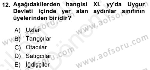 Hukuk Tarihi Dersi 2015 - 2016 Yılı (Vize) Ara Sınav Soruları 12. Soru