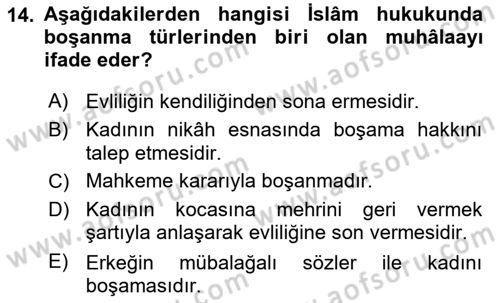 Hukuk Tarihi Dersi 2015 - 2016 Yılı (Vize) Ara Sınav Soruları 14. Soru