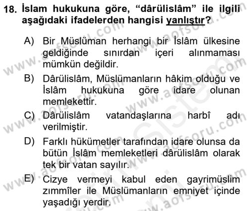 Hukuk Tarihi Dersi 2015 - 2016 Yılı (Vize) Ara Sınav Soruları 18. Soru