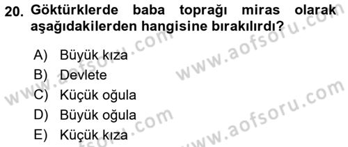 Hukuk Tarihi Dersi 2015 - 2016 Yılı (Vize) Ara Sınav Soruları 20. Soru