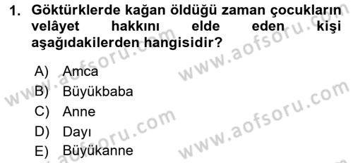 Hukuk Tarihi Dersi 2015 - 2016 Yılı (Final) Dönem Sonu Sınav Soruları 1. Soru