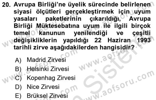 Hukuk Tarihi Dersi 2015 - 2016 Yılı (Final) Dönem Sonu Sınav Soruları 20. Soru