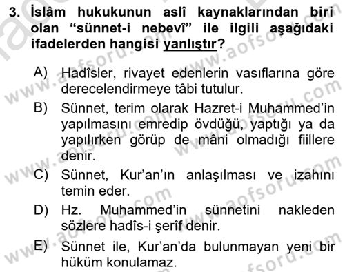 Hukuk Tarihi Dersi 2015 - 2016 Yılı (Final) Dönem Sonu Sınav Soruları 3. Soru