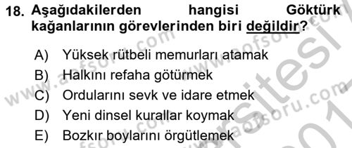 Hukuk Tarihi Dersi 2016 - 2017 Yılı 3 Ders Sınav Soruları 18. Soru