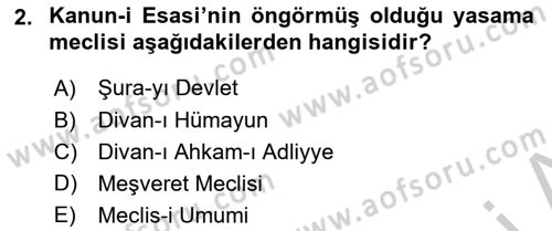 Hukuk Tarihi Dersi 2016 - 2017 Yılı 3 Ders Sınav Soruları 2. Soru